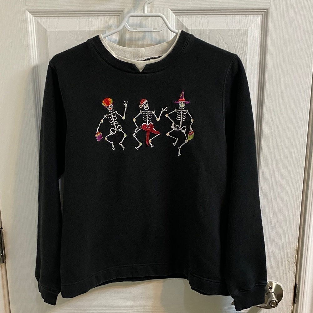 White Stag Vintage Halloween Day of the Dead Sweatshirt Women’s Size Medium